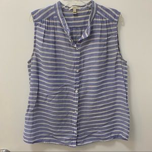 J. Crew stripe cotton sleeveless top